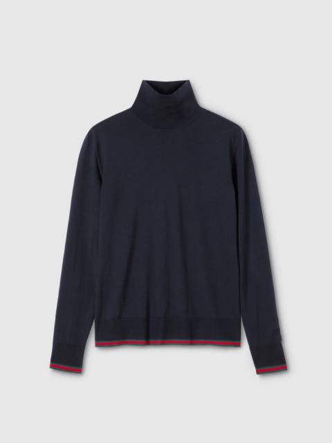 Fine knit wool turtleneck
