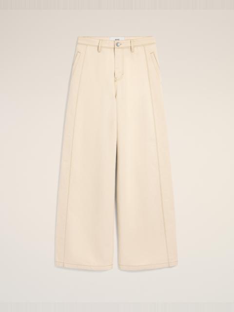 WHITE COTTON SUPER WIDE FIT JEANS