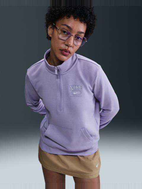 Nike Sportswear Club Fleece Women's Mock-Neck 1/2-Zip Graphic Top