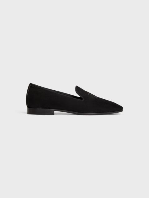 CELINE TRIOMPHE SLIPPERS in SUEDE CALFSKIN
