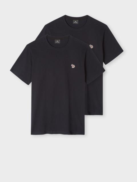 Navy Organic Cotton Zebra Logo Sweatshirt & Sweatpants Set