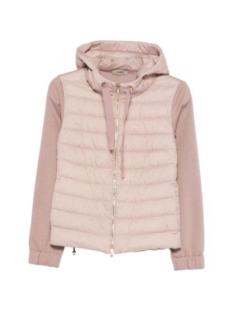 hooded quilted puffer jacket