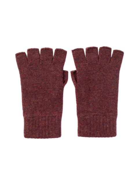 Fingerless Purple Cashmere Gloves