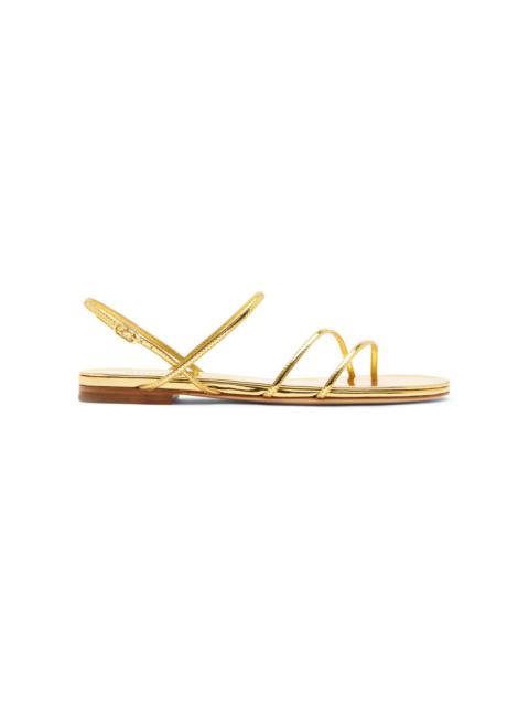 Helix Leather Sandals gold