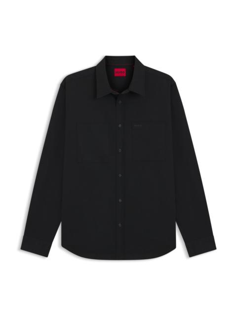 RELAXED-FIT SHIRT IN SOFT TWILL WITH KENT COLLAR