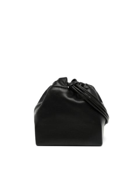 drawstring-fastening faux-leather crossbody bag