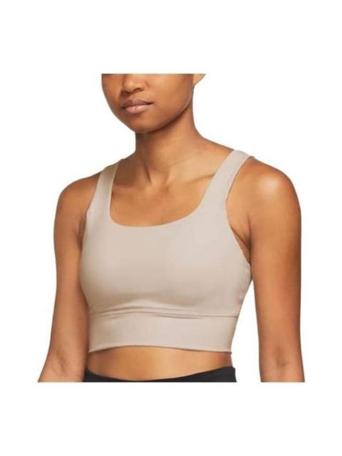 (WMNS) Nike Zenvy Longline Medium Support Padded Sports Bra 'Beige' DO6620-104