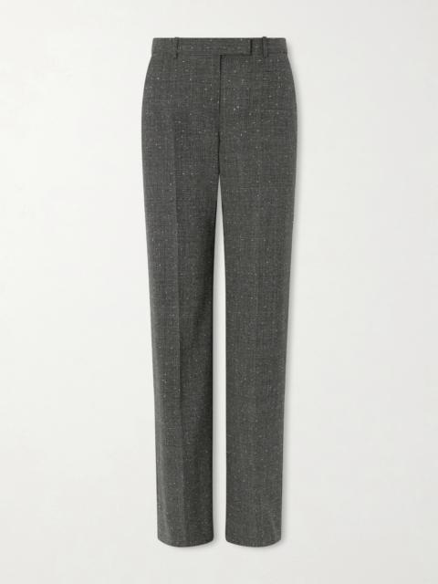 Prince Of Wales Wool Straight-leg Pants