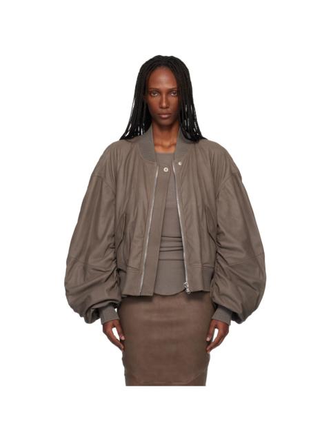 Gray Temple Secchia Flight Leather Jacket