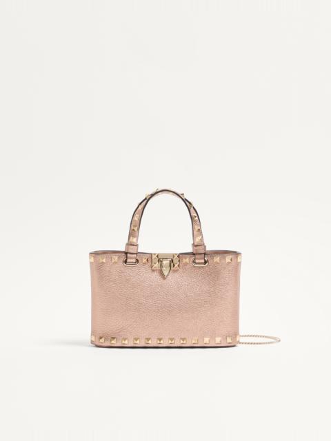 ROCKSTUD MINI SHOPPING BAG IN LAMINATED GRAINY CALFSKIN