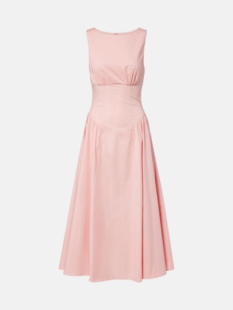 Gwen cotton poplin midi dress