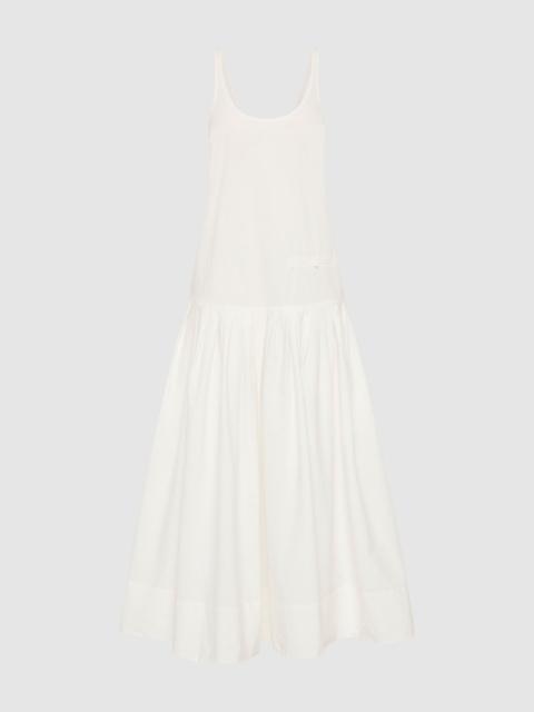 Relaxed Pleat Dress - Off White