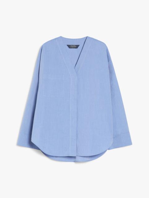 YOLE Cotton canvas V-neck shirt