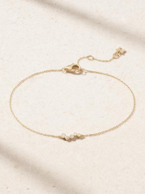 Wave 14-karat Gold Diamond Bracelet