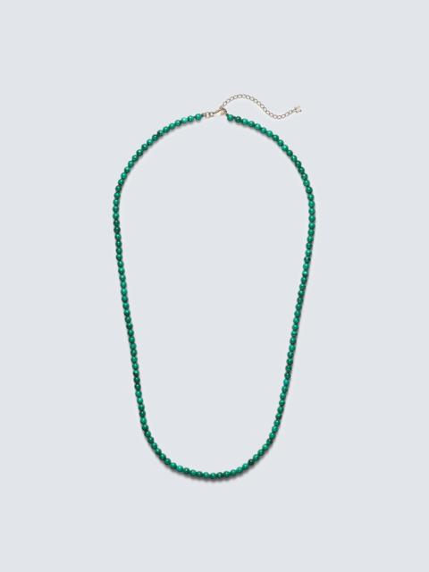 14kt gold necklace with malachite