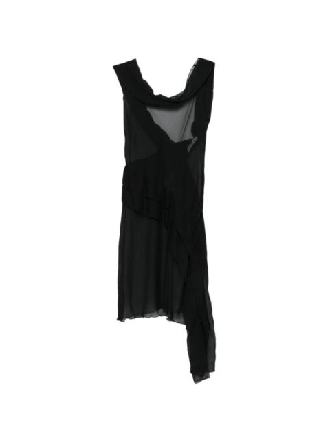 Boa draped mini dress