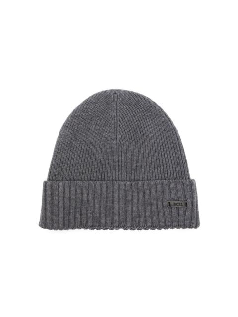 ribbed beanie hat