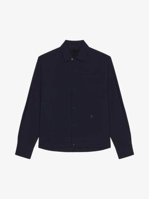OVERSHIRT IN WOOL POPLIN WITH 4G DETAIL