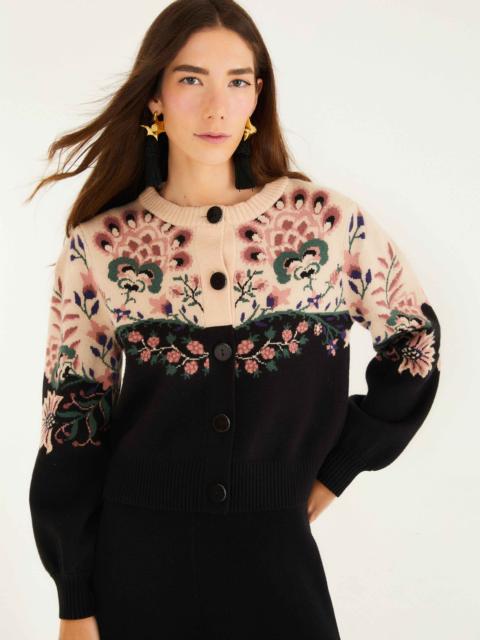 Belle Garden Mixed Knit Cardigan