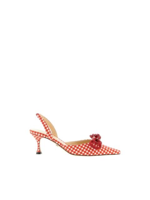 bow-detail pattern pumps