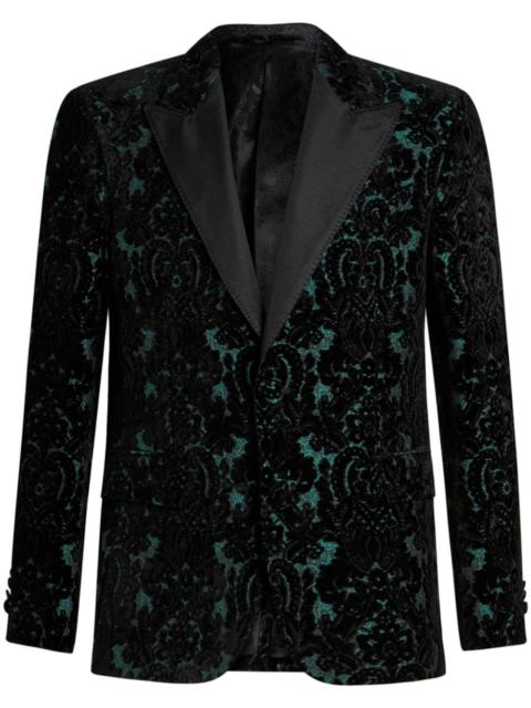 brocade velvet blazer