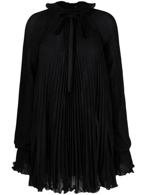 pleated shift dress