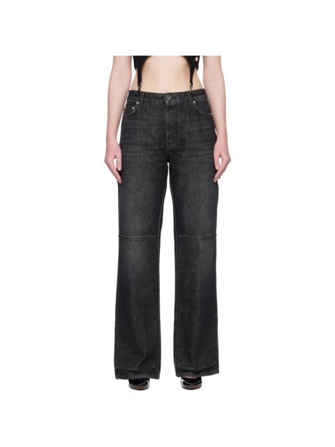 Black 'The Cut-Out' Jeans