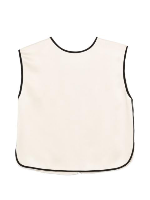 contrast-trim blouse