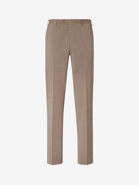 Beige 120's stretch wool trousers