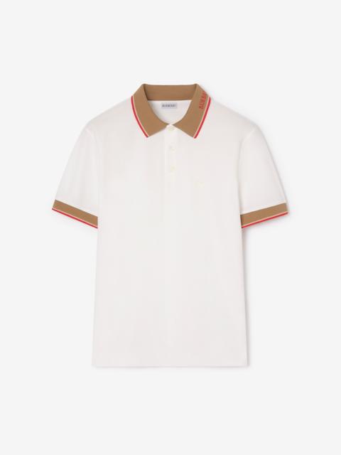 Logo Collar Cotton Polo Shirt