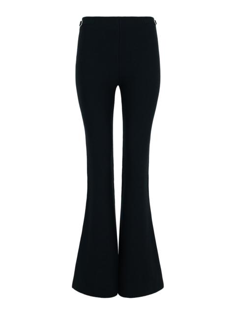Ayala Flare Cropped Knit Pant in Black Merino Wool Cashmere