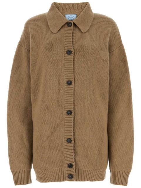 Biscuit cashmere cardigan