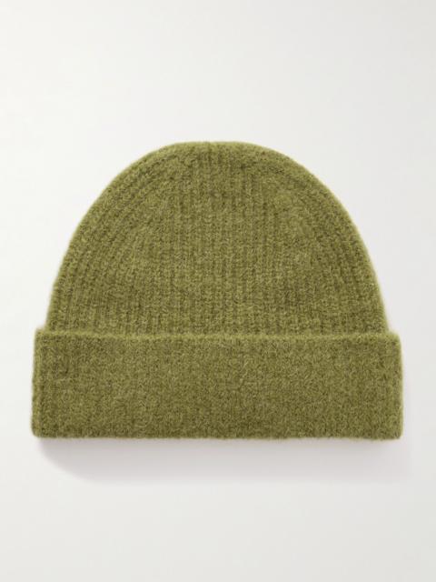 Boris 60012 Ribbed Alpaca-Blend Beanie Green