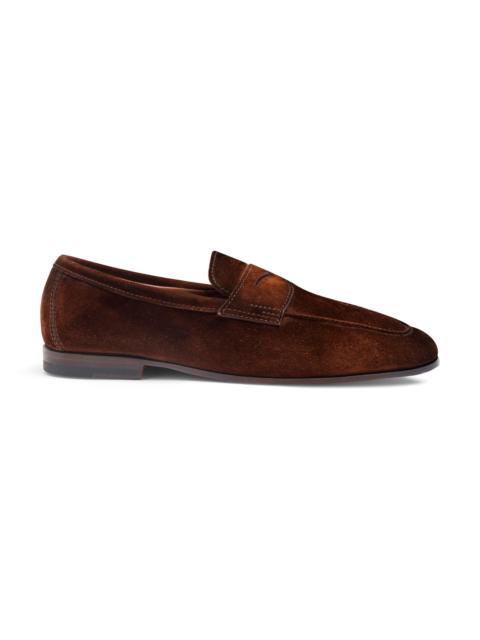 Men's dark brown suede Carlo loafer