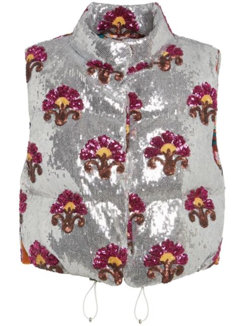 Bonbon sequin-embellished gilet