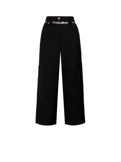 Sequin-Embellished Wide-Leg Trousers