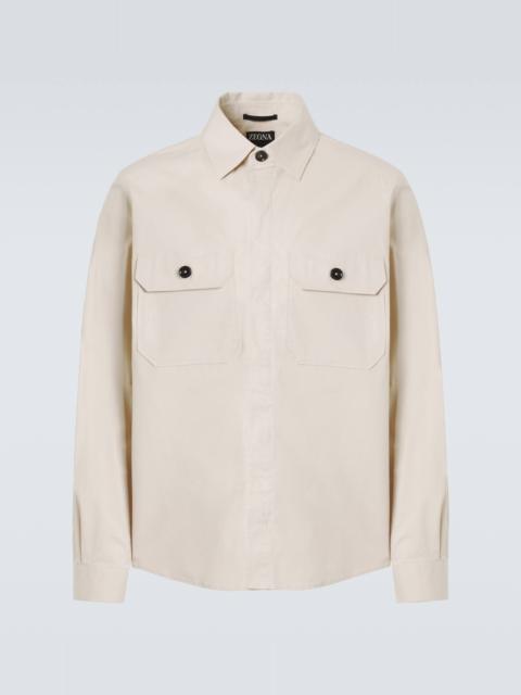 Cotton-blend overshirt