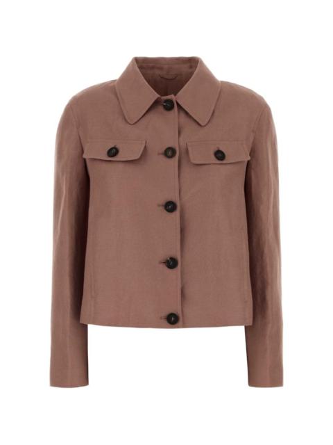 linen cropped jacket