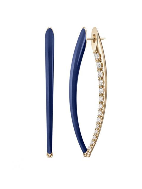 Large Navy Cristina Earrings