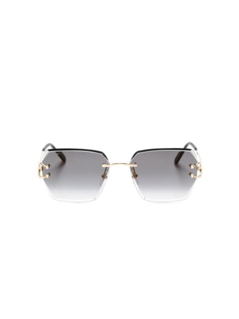 Signature C de Cartier geometric-frame sunglasses