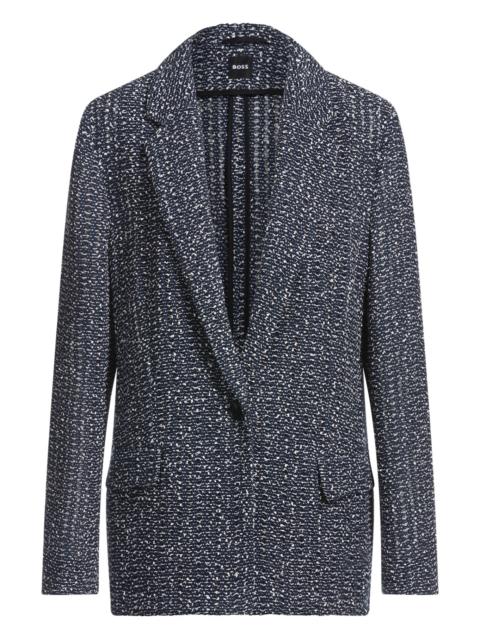RELAXED-FIT BLAZER IN TWO-TONE CROCHET TWEED