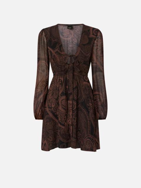 MINI DRESS WITH CASHMERE PRINT