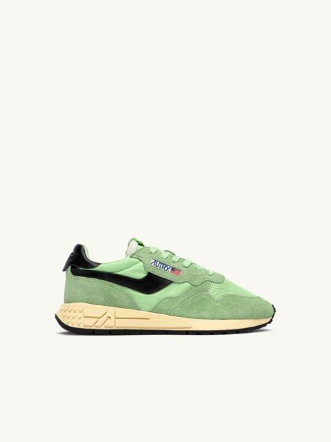 REELWIND LOW SNEAKERS IN PISTACHIO AND BLACK NYLON AND SUEDE