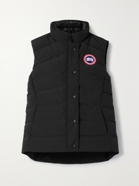 Freestyle quilted shell down vest Black