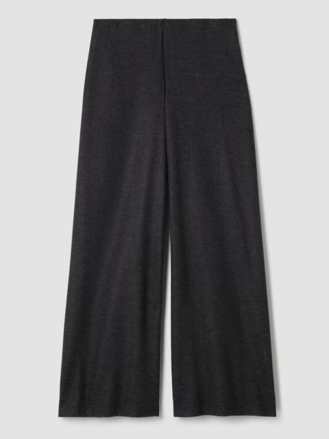 Mélange Boiled Wool Jersey Wide-Leg Pant in Regenerative Wool