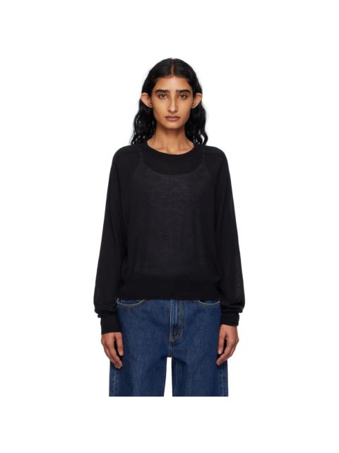 Black Angus Cashmere Crew Neck Sweater