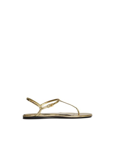 Montecarlo metallic flat sandal