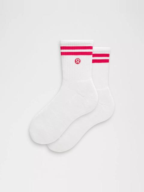 Unisex Daily Essential Quarter Socks *Stripe