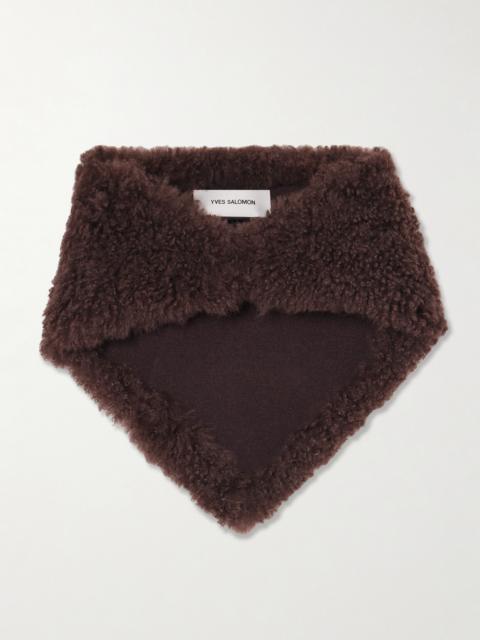 Shearling And Wool Scarf