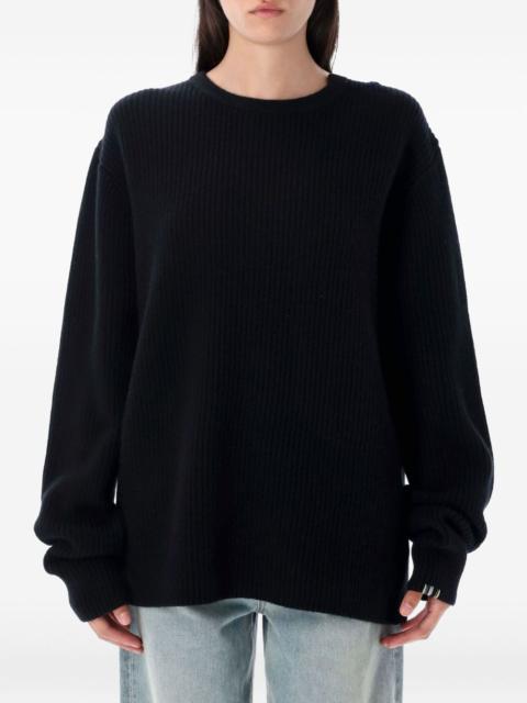 ribbed-knit sweater